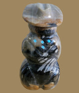 Donut Eating Ranger Bear Zuni Fetish