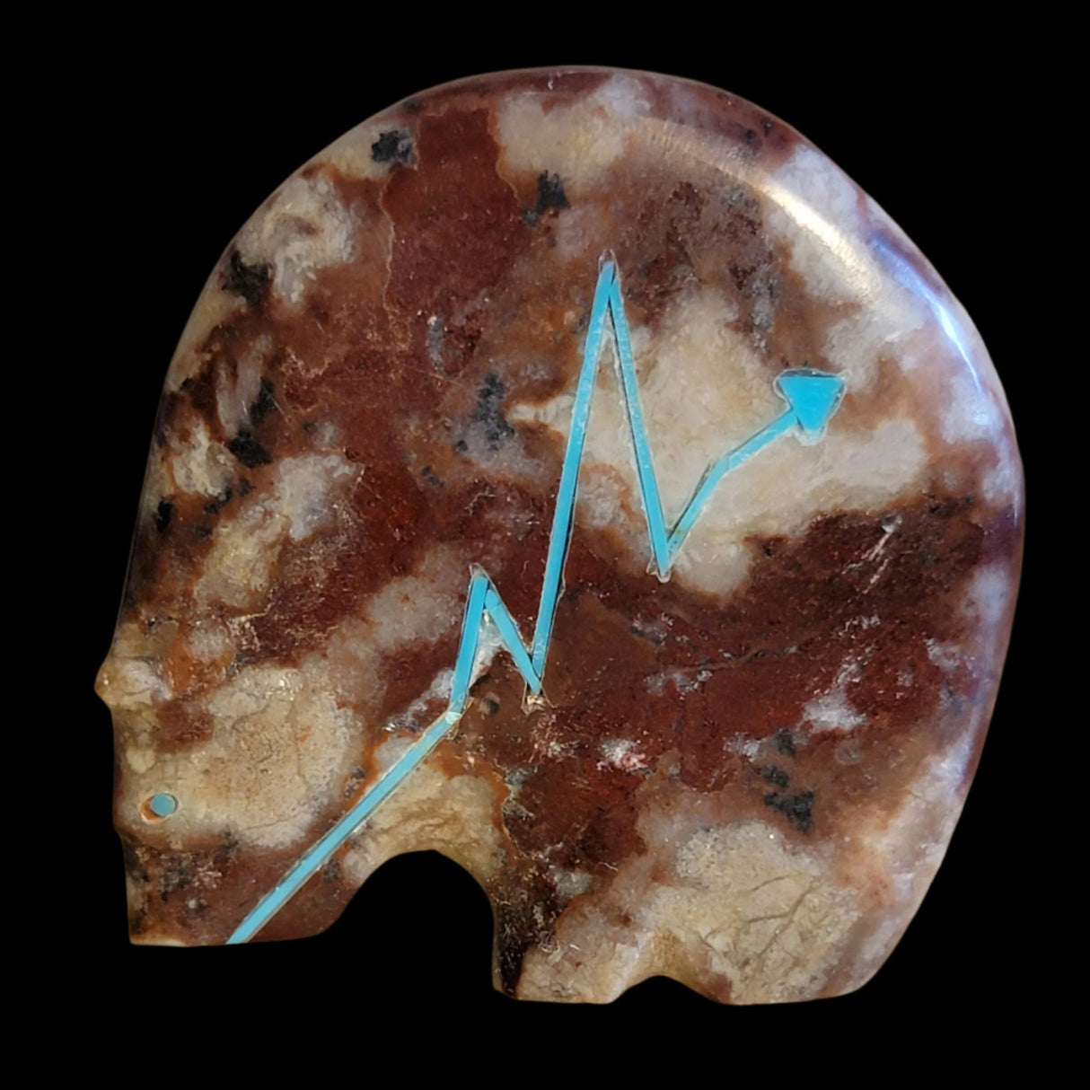 Classic Jasper Medicine Bear w/ Heartline Zuni Fetish