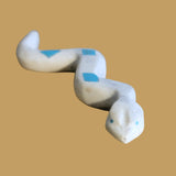 Slithering Marble Turquoise Diamond Backed Snake Zuni Fetish