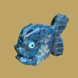 Blue Optical Big Mouth Bass/Fish Zuni Fetish