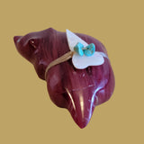 Cranberry Slag Glass Zuni Fetish Badger