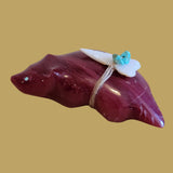 Cranberry Slag Glass Zuni Fetish Badger