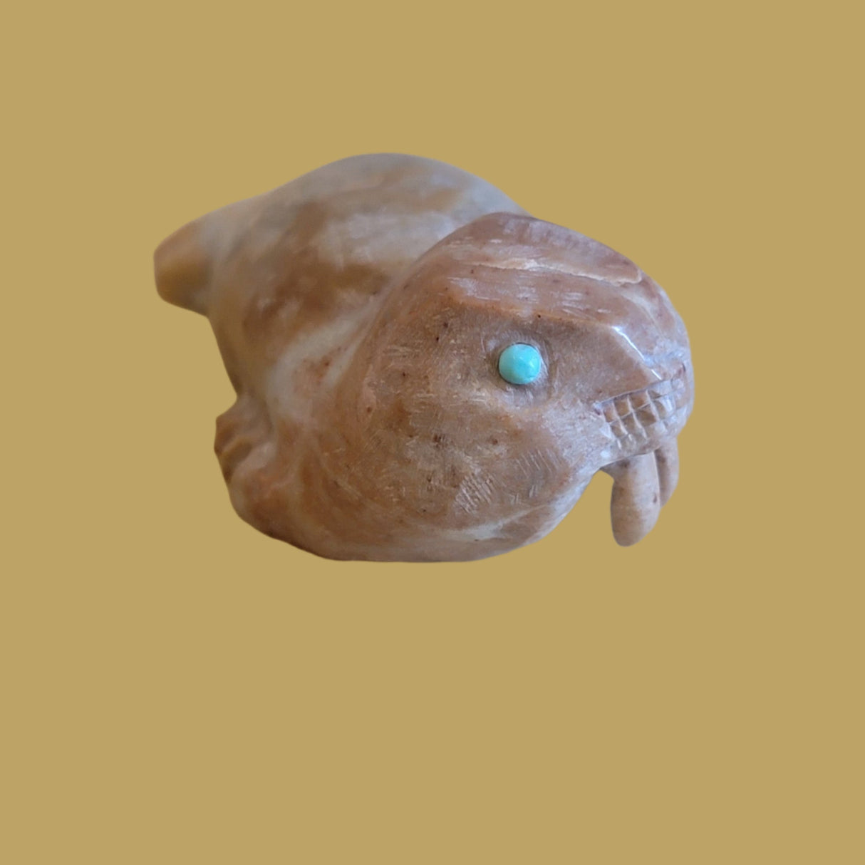 Picasso Marble Walrus w/Tusks Zuni Fetish