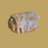 Picasso Marble Walrus w/Tusks Zuni Fetish
