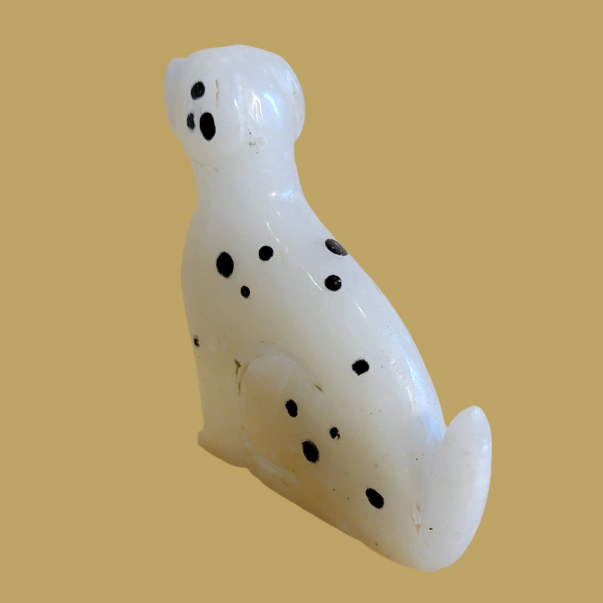 Alabaster Spotted Dalmatian Dog/Pup Zuni Fetish