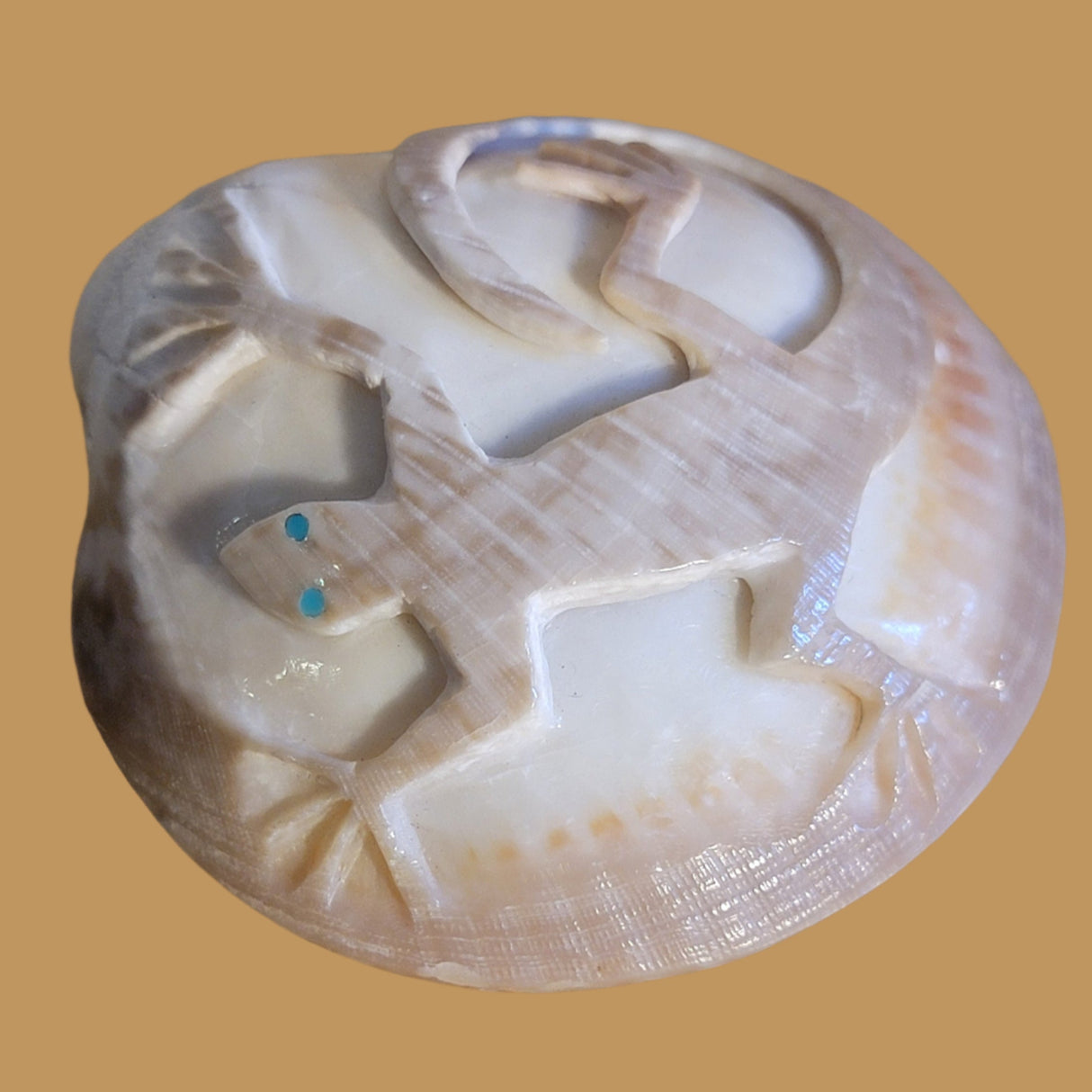 Petrified Spiny Oyster Shell Lizard Zuni Fetish