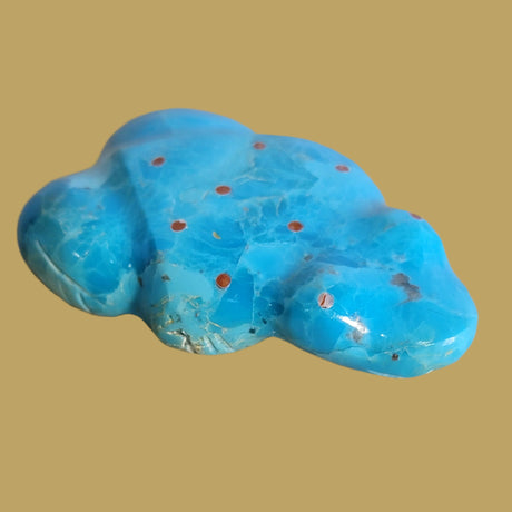 Coral Spotted Turquoise Zuni Fetish Frog