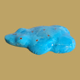 Coral Spotted Turquoise Zuni Fetish Frog