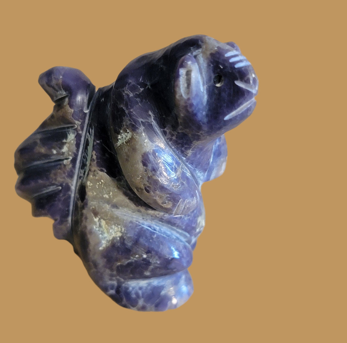 Violate Navajo Standing Squirrel w/Bushy Tail Zuni Fetish