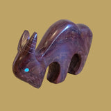 Onyx Mountain Goat w/Heartline Zuni Fetish