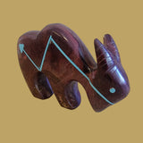 Onyx Mountain Goat w/Heartline Zuni Fetish