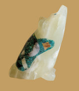 Onyx w/Mosaic Inlay Coyote Zuni Fetish