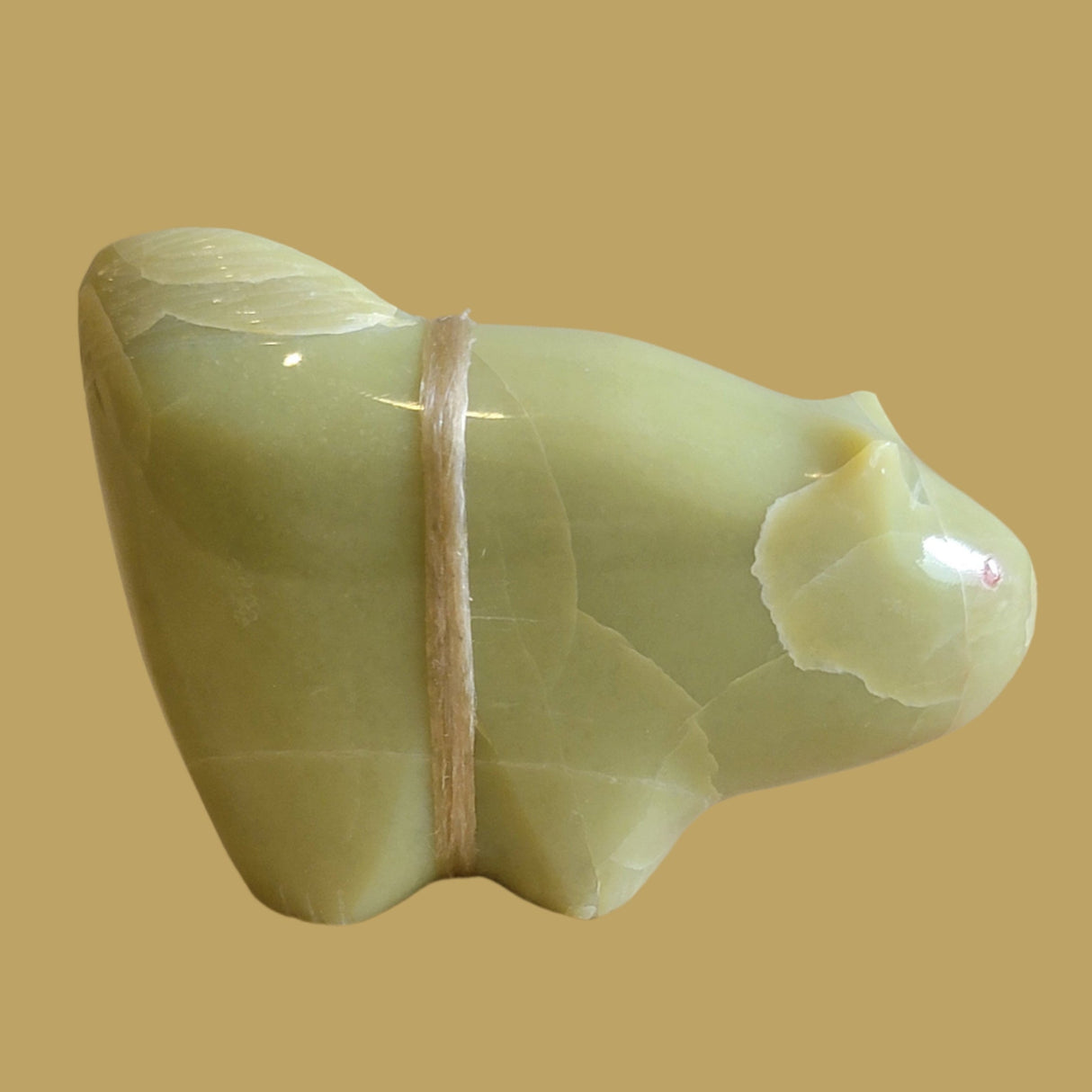 Serpentine Bobcat w/Side Pack Zuni Fetish