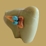 Serpentine Bobcat w/Side Pack Zuni Fetish