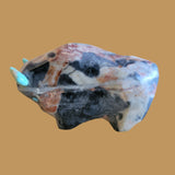 Egyptian Marble Bison/Buffalo Zuni Fetish