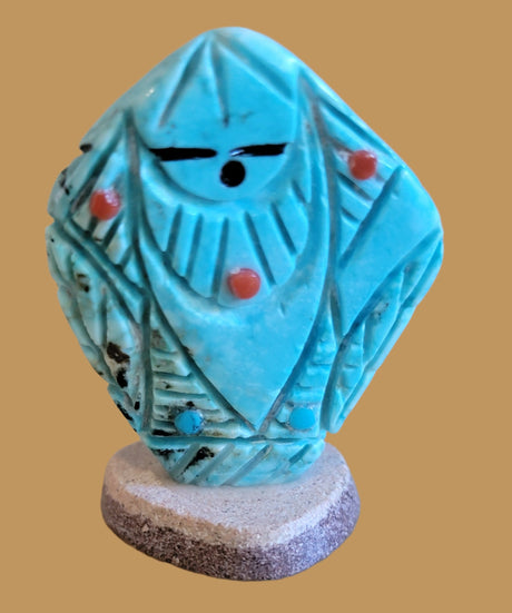 Turquoise Double Sided Zuni Maiden Zuni Fetish