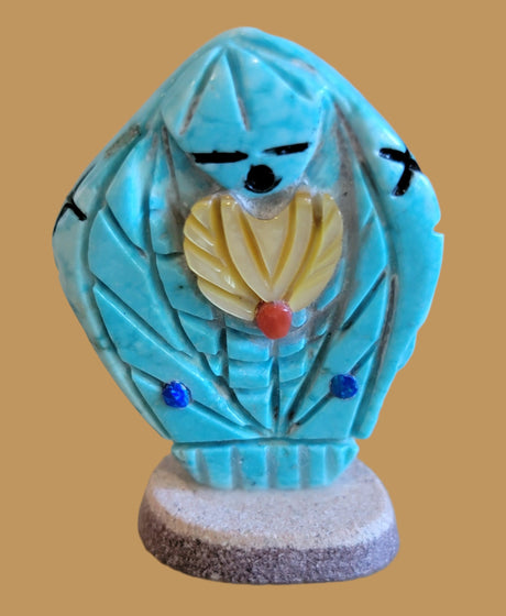 Turquoise Double Sided Zuni Maiden Zuni Fetish