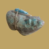 Variscite Bear w/ Jet Feet Zuni Fetish