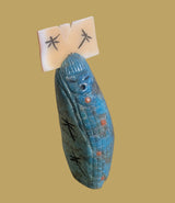 Turquoise Double Sided Zuni Maiden(s) w/ Tablita Zuni Fetish