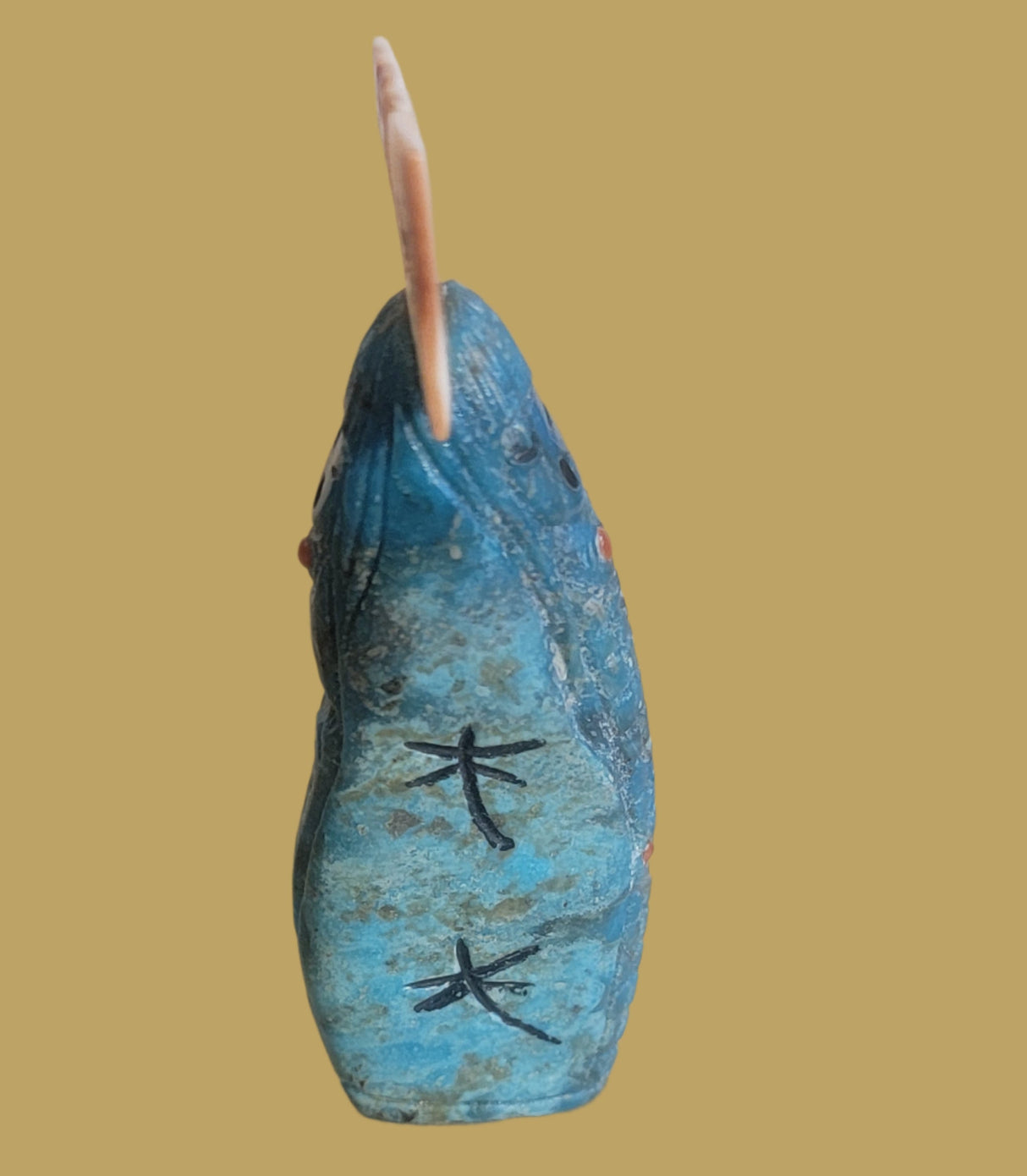 Turquoise Double Sided Zuni Maiden(s) w/ Tablita Zuni Fetish