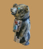 Dressed Up Pinolite Bear w/sterling Silver Bolo Tie Zuni Fetish
