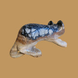 Picasso Marble  Arched Back Mountain Lion Zuni Fetish