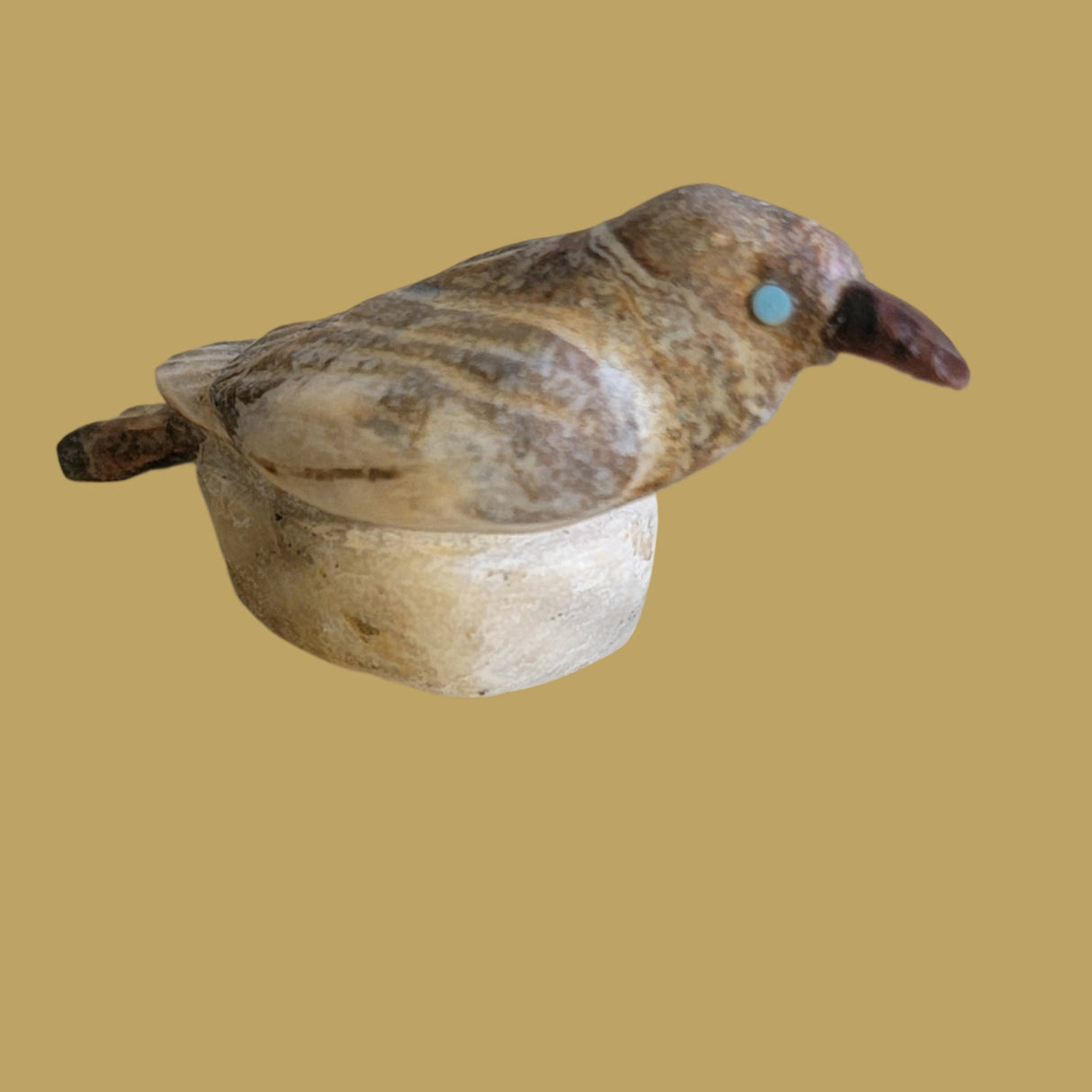 Onyx Mockingbird Zuni Fetish