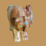 Mama Bear w/Standing Cub By Her Side Zuni Fetish