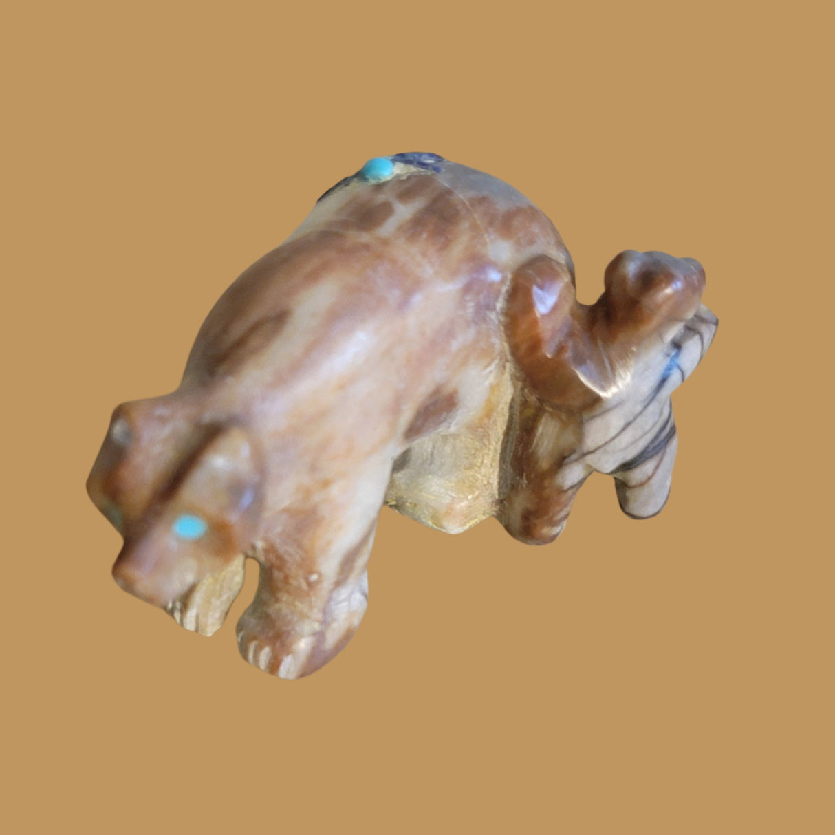 Mama Bear w/Standing Cub By Her Side Zuni Fetish