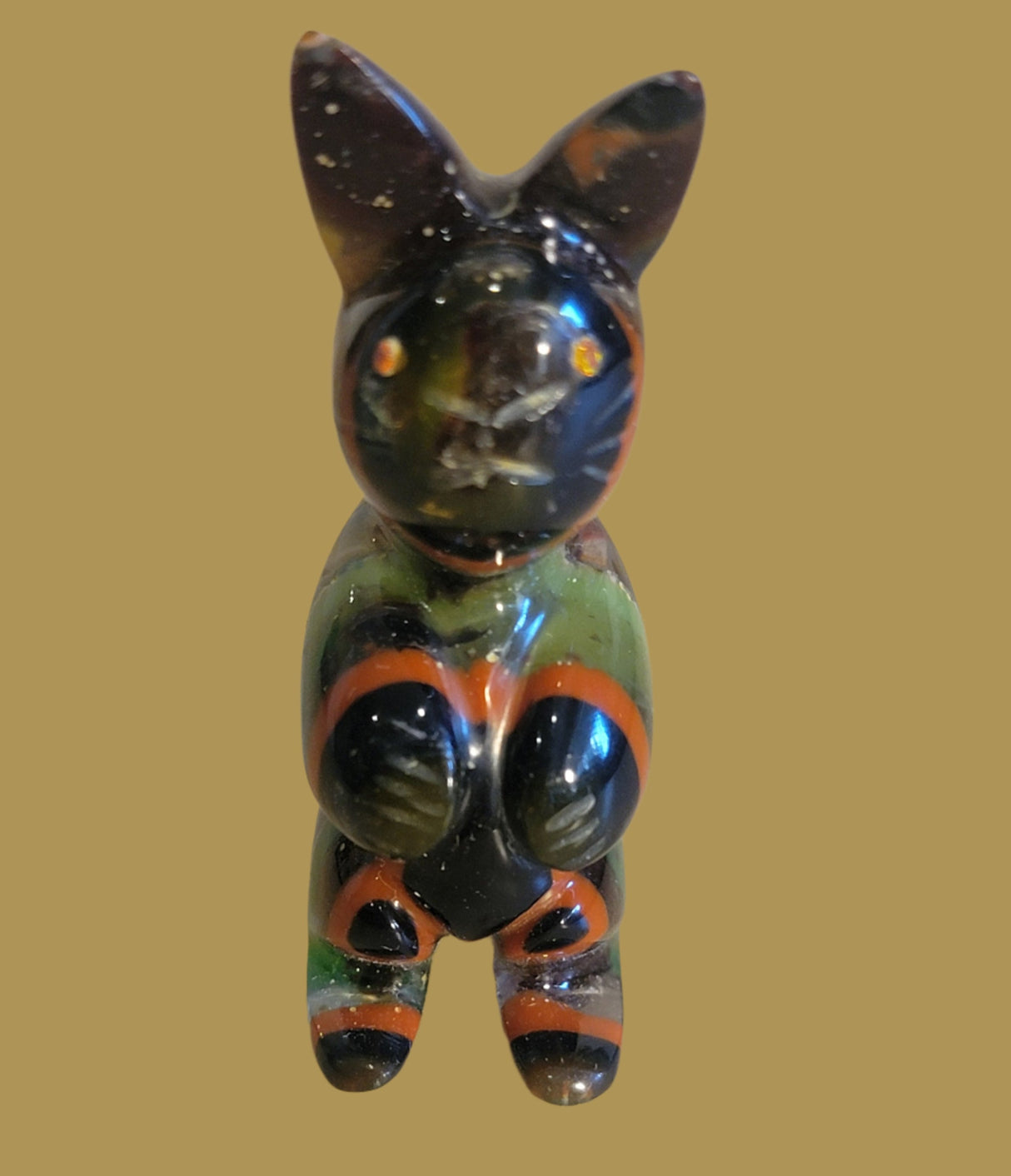 Bunny Rabbit w/Orange Opal Eyes Zuni Fetish