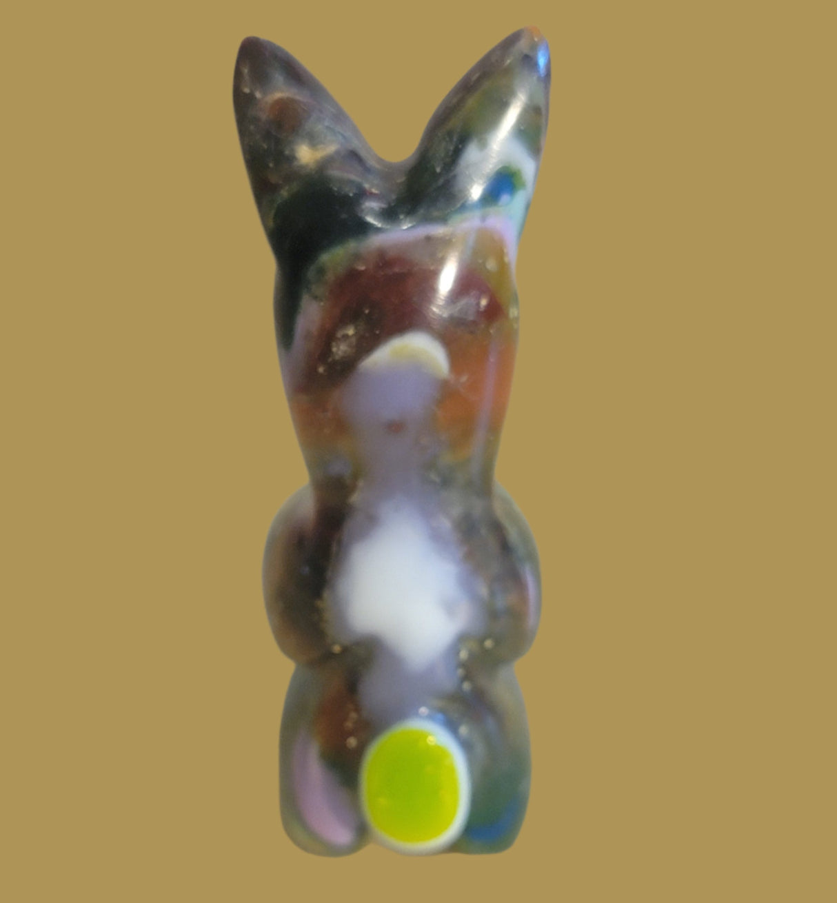 Bunny Rabbit w/Orange Opal Eyes Zuni Fetish