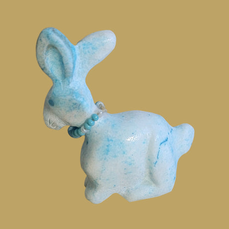 Dyed Blue Marble Bunny Rabbit Zuni Fetish