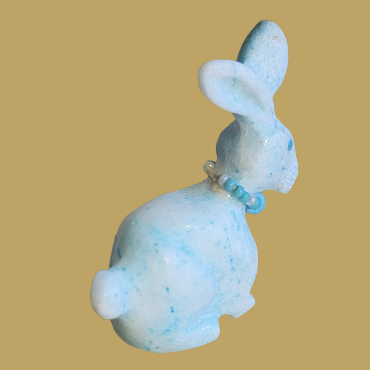 Dyed Blue Marble Bunny Rabbit Zuni Fetish