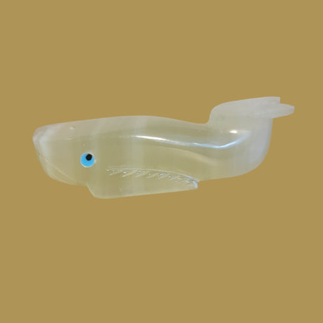 Onyx Whale Zuni Fetish