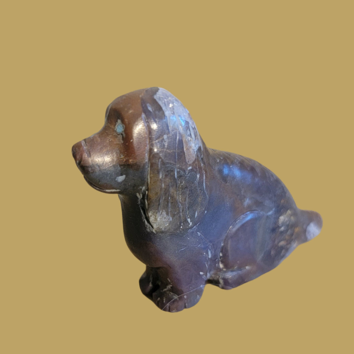 Alabaster Beagle Pup/Dog Zuni Fetish