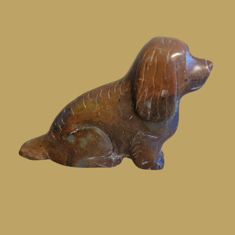 Alabaster Beagle Pup/Dog Zuni Fetish