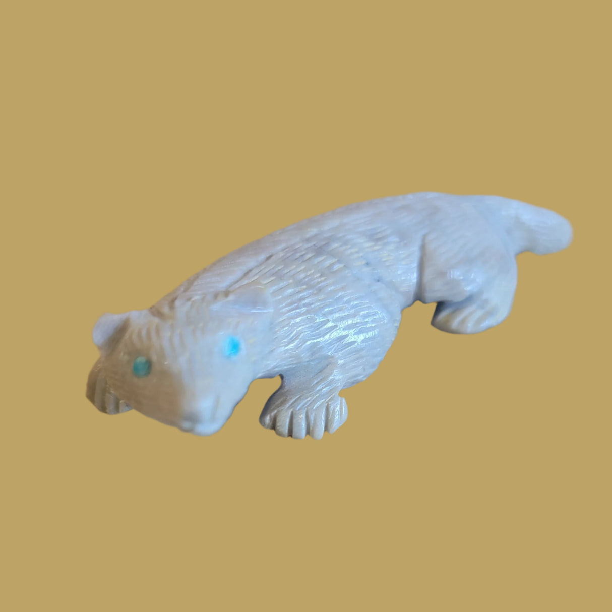 Picasso Marble Furry Badger Zuni Fetish