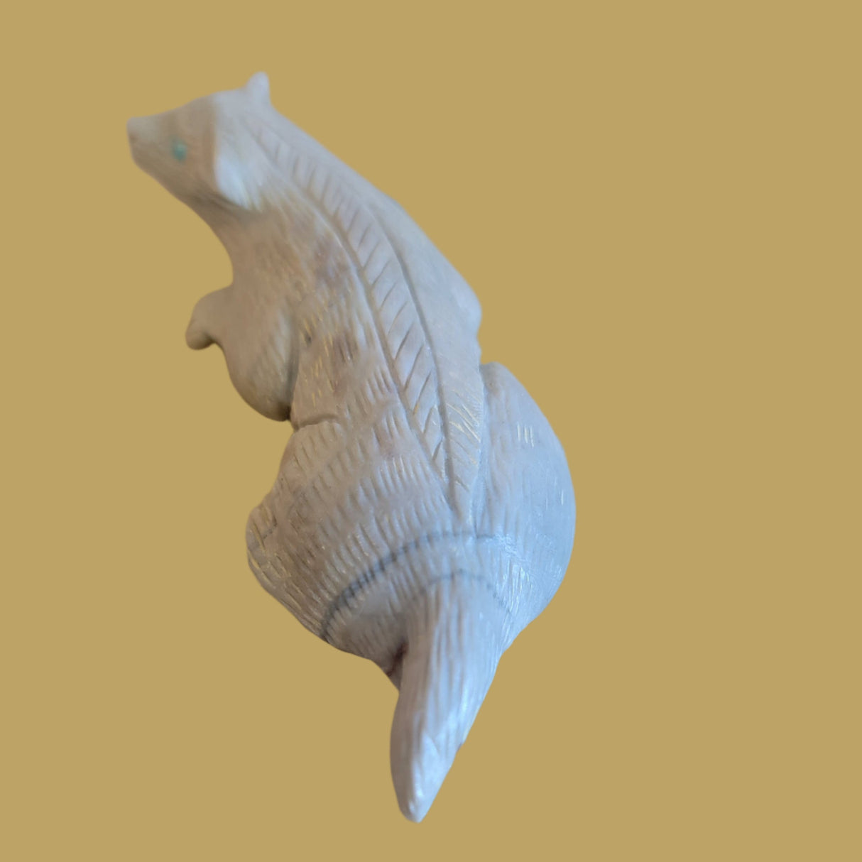 Picasso Marble Furry Badger Zuni Fetish