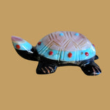 Beautiful Stone and Shell Layered Turtle Zuni Fetish