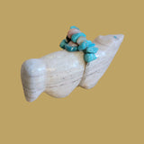 Wolf w/ Fancy Full Bundle Zuni Fetish