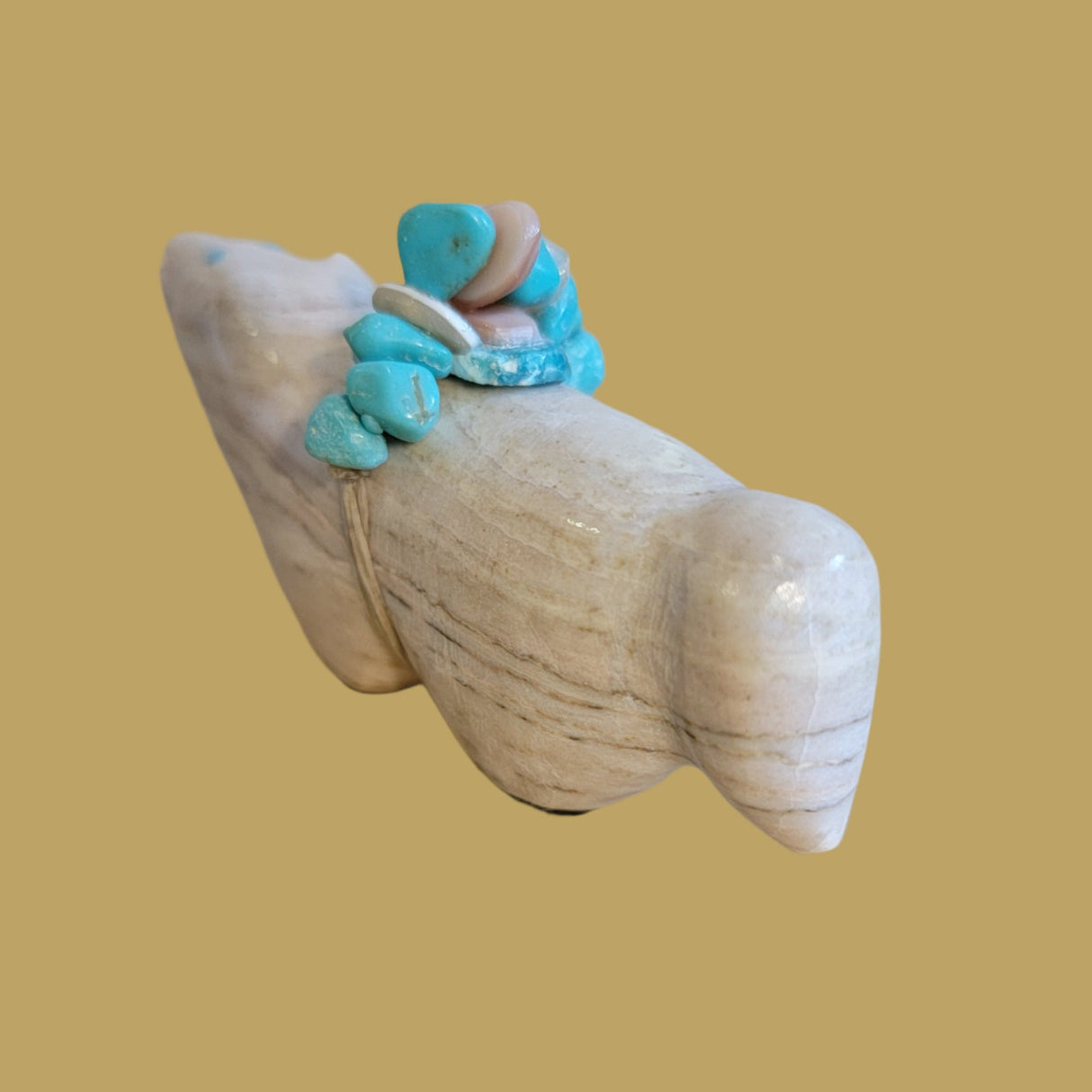 Wolf w/ Fancy Full Bundle Zuni Fetish