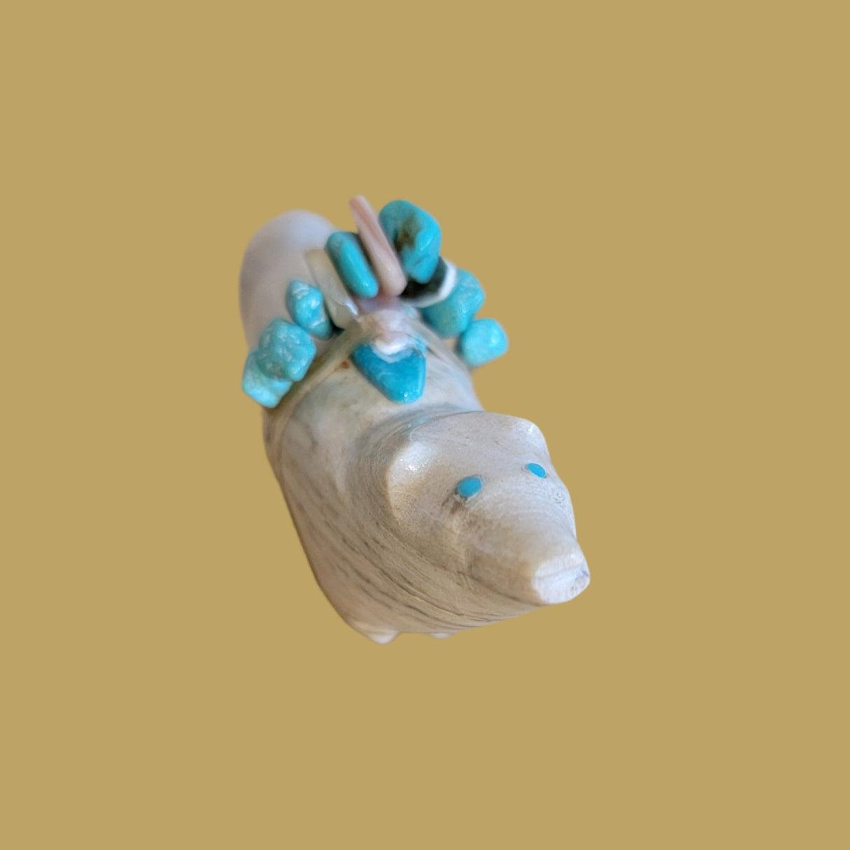 Wolf w/ Fancy Full Bundle Zuni Fetish