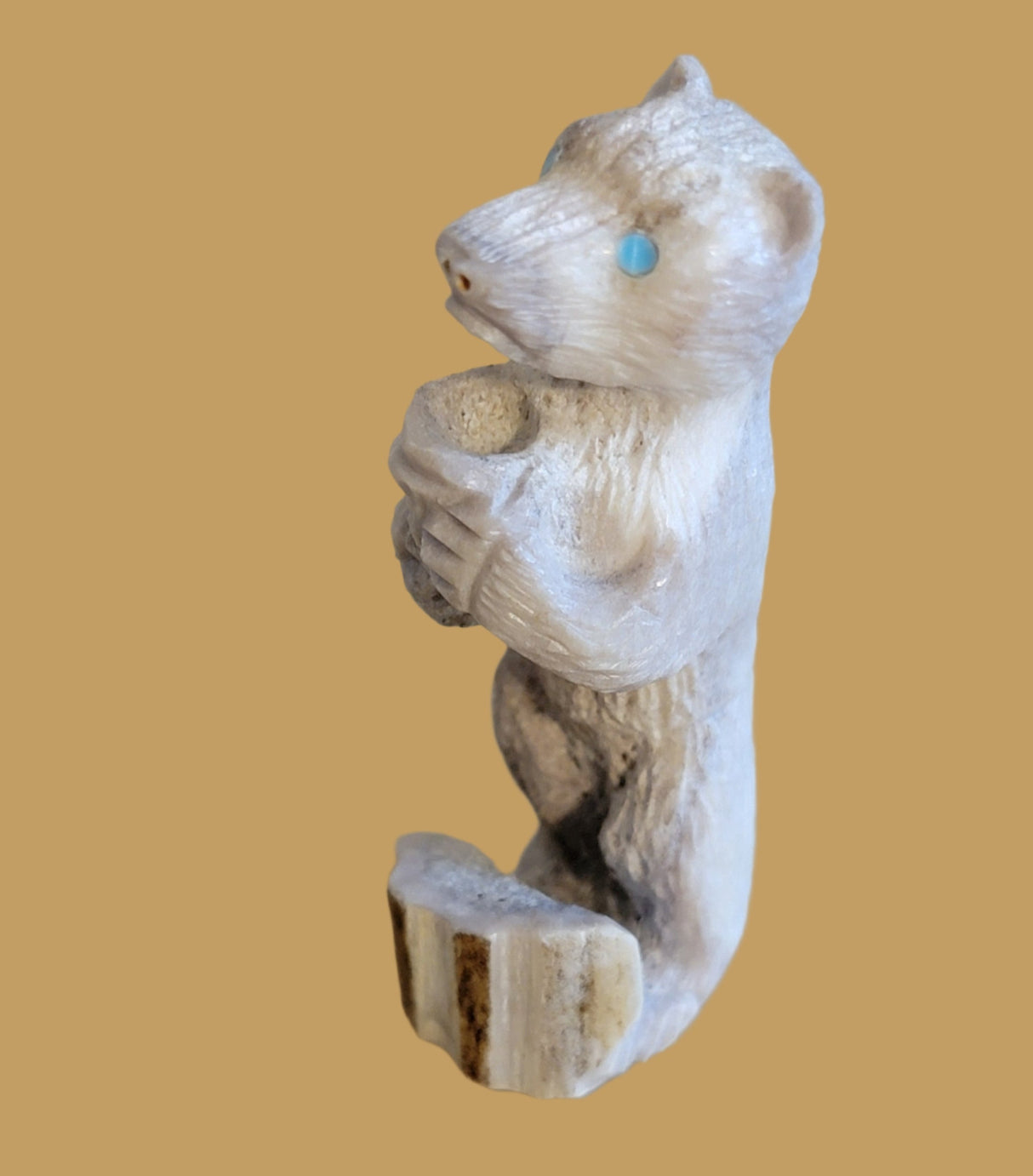 Antler "Honey Bear"  w/ Honey Pot Zuni Fetish