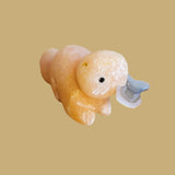 Peach Alabaster Otter w/Fish Zuni Fetish