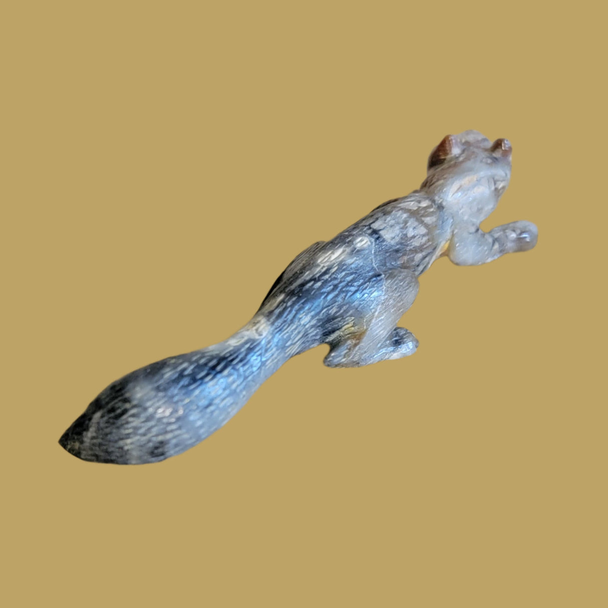 Long and Lean Wolf on the Prowl Zuni Fetish