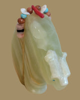 Large and in Charge Onyx Grizzly Bear Zuni Fetish