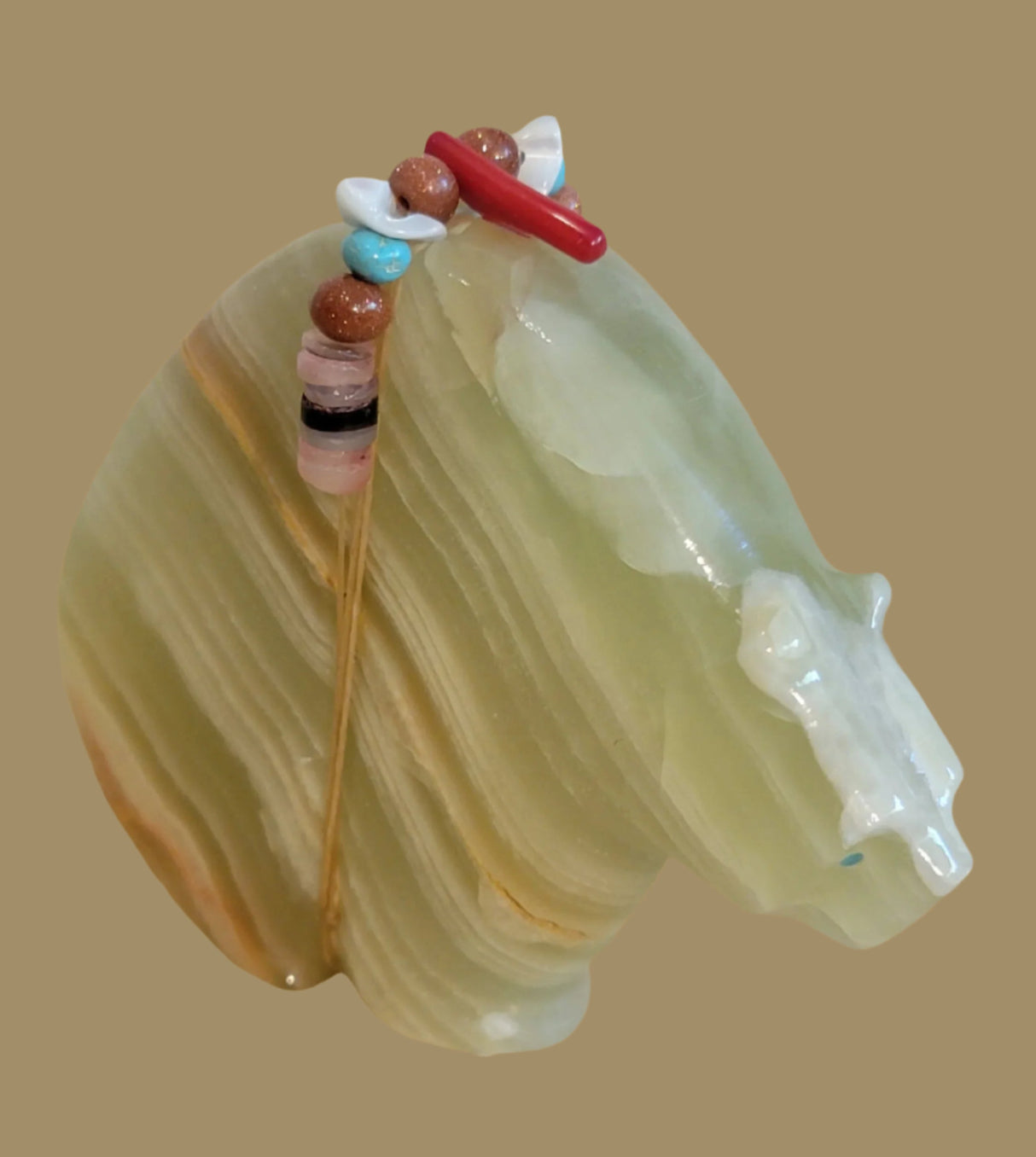 Large and in Charge Onyx Grizzly Bear Zuni Fetish