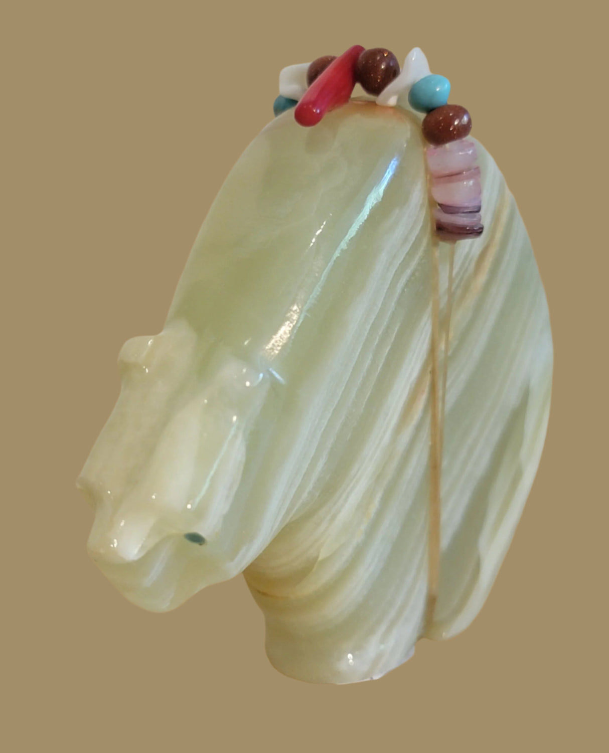 Large and in Charge Onyx Grizzly Bear Zuni Fetish