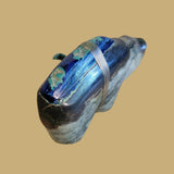 Mountain Lion w/Awesome Azurite Tail and Colorful Side Pack Zuni Fetish