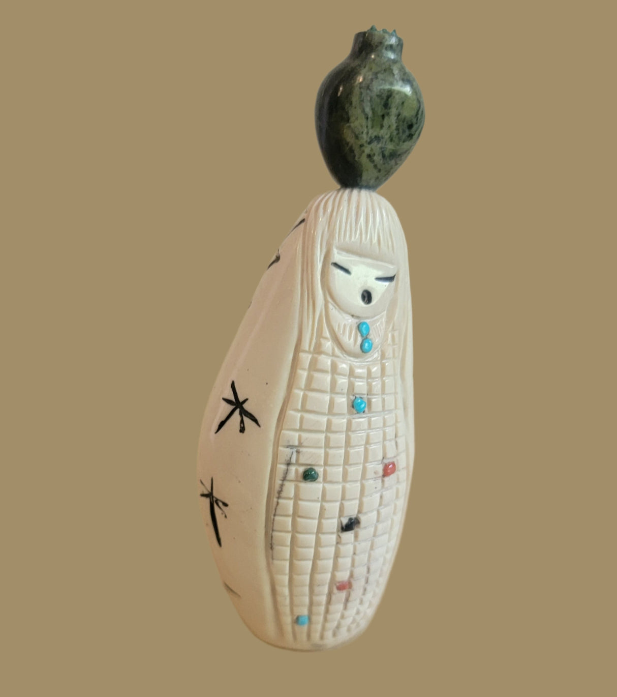 Double Sided Zuni Maiden/ Corn Maiden with Olla Zuni Fetish